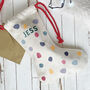 Spots Personalised Christmas Stocking, thumbnail 1 of 3