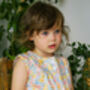 Girls Floral Sleeveless Cotton Nightie In Summer Meadow, thumbnail 3 of 5