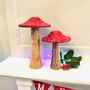 Christmas Wooden Toadstool Pair, thumbnail 4 of 6
