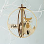Woodland Animals Personalised 3D Wooden Bauble, thumbnail 2 of 2