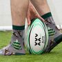 Men's Bamboo Socks Grey Green Rugby, thumbnail 1 of 6