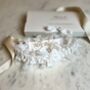 Personalised Lace Bridal Garter With Swarovski Crystal, thumbnail 4 of 9