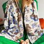 Butterfly Cotton Silky Blend Jacquard Wave Scarf, thumbnail 2 of 10