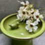 Green Ceramic Garden Birdbath Bird Feeder – 28cm, thumbnail 4 of 9