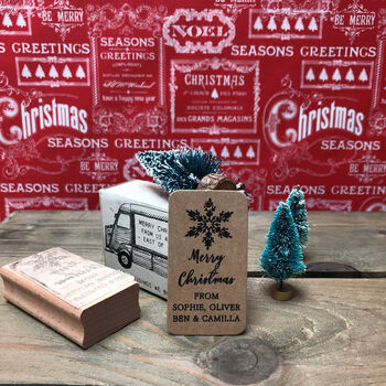 'Gift Wrapping Christmas Personalised Rubber Stamp', 2 of 3