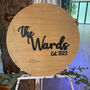 Circular Wood Wedding Guestbook Modern Style, thumbnail 3 of 9