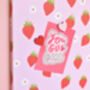 Strawberry Print Canvas Magnetic Noticeboard, thumbnail 4 of 4