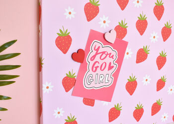 Strawberry Print Canvas Magnetic Noticeboard, 4 of 4