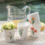 Set Of Four Hand Painted Flower Tumblers, thumbnail 1 of 3