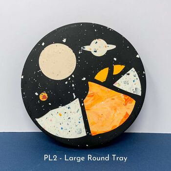 Round Tray Planet Landscape Large Coasters, 2 of 12