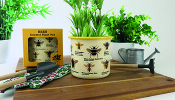 Bee Enamel Plant Pot, 2 of 6