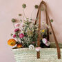 Valencia Shopper Beach Basket With Leather Handles, thumbnail 2 of 7