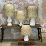 Rock The Kasbah White Clay Lamp With Palm Shade, thumbnail 4 of 5