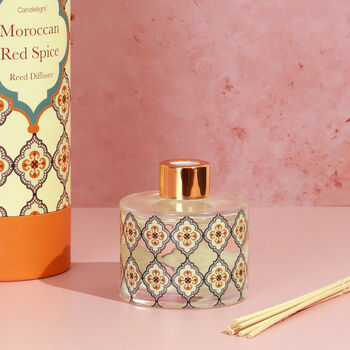 G Decor Moroccan Red Spice Reed Diffuser With Gift Box, 2 of 4