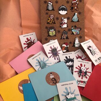 12/24 Days Custom Enamel Pin Advent Calendar And Pinboard, 3 of 8