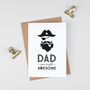 Retro Fathers Day Card Pirate Captain, thumbnail 2 of 6