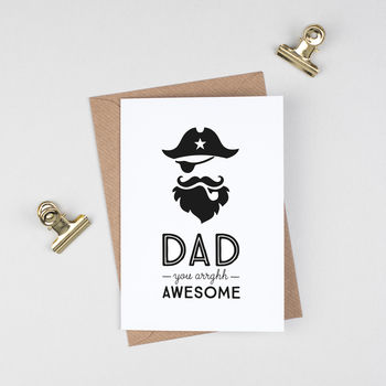 Retro Fathers Day Card Pirate Captain, 2 of 6