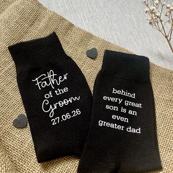 Father Of The Groom Wedding Day Socks, 3 of 4