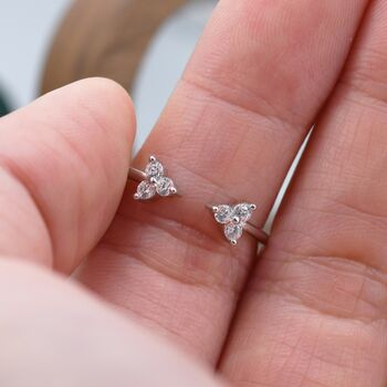 Sterling Silver Three Dot Cz Ring, 3 of 11