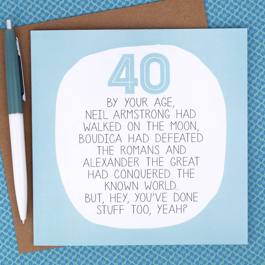 By Your Age… Funny 40th Birthday Card, 1 of 2
