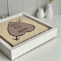 Love Heart With Names And A Date Printed On Wood, thumbnail 7 of 11