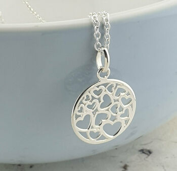 Round Silver Mothers Day Heart Pendant, 4 of 6
