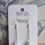 Tea Set Ceramic Silver Plated Drop Earrings, thumbnail 6 of 7