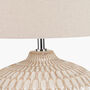 Warm White Textured Glazed Ceramic Table Lamp, thumbnail 7 of 10