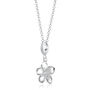 Sterling Silver Flower Charm Necklace, thumbnail 2 of 9