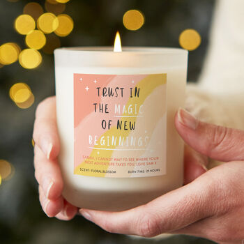 Trust In New Beginnings Uplifting Affirmation Candle, 2 of 8