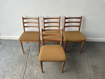 Set Of Mid Century Schreiber Dining Chairs 1960s 70s, 7 of 9