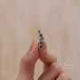 Sterling Silver Emerald Green Droplet Cz Cluster Crawler Earrings, thumbnail 12 of 12