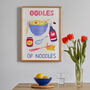 Oodles Of Noodles Risograph Print, thumbnail 1 of 3