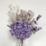 Purple Hydrangea Dried Flower Posy With Jar, thumbnail 6 of 7