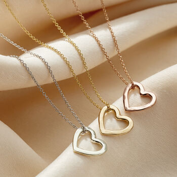 9ct Medium Message Heart Necklace, 3 of 6