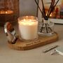 Personalised Solid Oak Candle Display Tray With Optional Lid Holder Slot, thumbnail 5 of 11