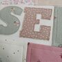 Memory Large Name Pillow, Custom Made From Baby Clothes. Personalised Cushion, Decorative Patchwork Pillow, thumbnail 6 of 10