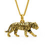 Personalised Gold Plated Sterling Silver Tiger Pendant Necklace, thumbnail 2 of 10