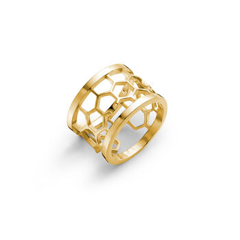 Gold Honeycomb Ring, 2 of 3