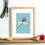 Poodle Personalised Fine Art Print, thumbnail 1 of 4