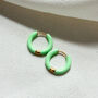 Mint Enamel Hoops, thumbnail 1 of 3