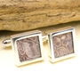Fossilised Wood Sterling Silver Cufflinks, thumbnail 1 of 5