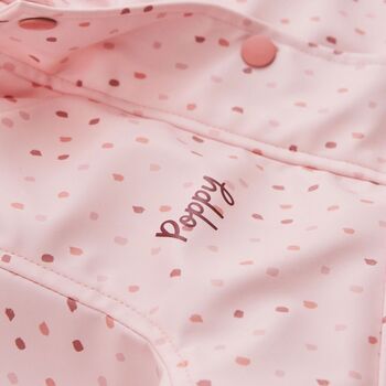 Personalised Pink Spot Print Raincoat, 3 of 6