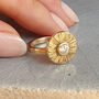 Diamond Sunray Engagement Ring, thumbnail 2 of 9