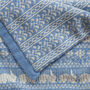 Personalised Lambswool Animals Baby Blanket In Blue, thumbnail 2 of 5