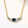 Elegant Topaz Cluster Gold Necklace Zaria, thumbnail 1 of 4
