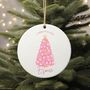 Personalised Ceramic Christmas Tree Bauble, thumbnail 1 of 2