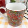 Jumbo Mug In Red Strawberry Thief Design, thumbnail 6 of 8