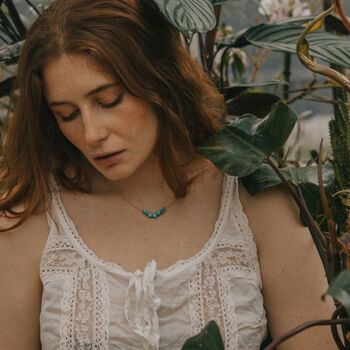 Turquoise Multi Crystal Necklace, 3 of 5