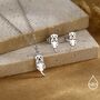Otter Pendant Necklace And Stud Earrings In Sterling Silver, thumbnail 1 of 12